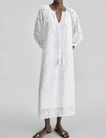 Rochie medie Ontre, alb