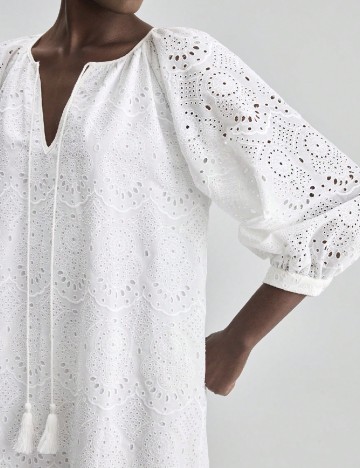 Rochie medie Ontre, alb
