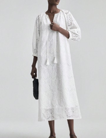 Rochie medie Ontre, alb