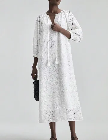 Rochie medie Ontre, alb