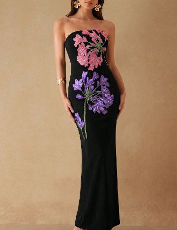 Rochie lunga Silquee, negru