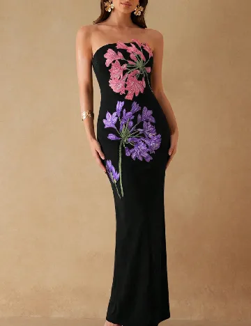 Rochie lunga Silquee, negru