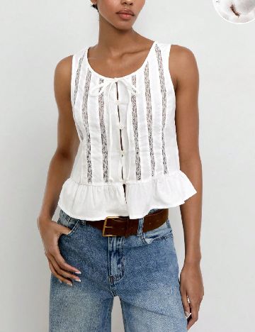 Top SHEIN, alb