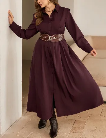Rochie lunga SHEIN CURVE, grena