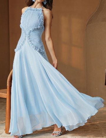 Rochie lunga Anewsta, bleu