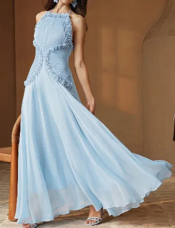 Rochie lunga Anewsta, bleu