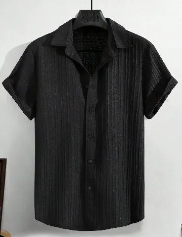 Camasa SHEIN Plus Size Men, negru