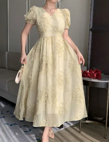 Rochie lunga Dazy, galben