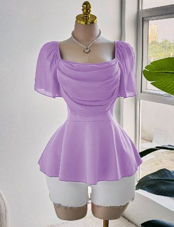 Bluza SHEIN CURVE, mov