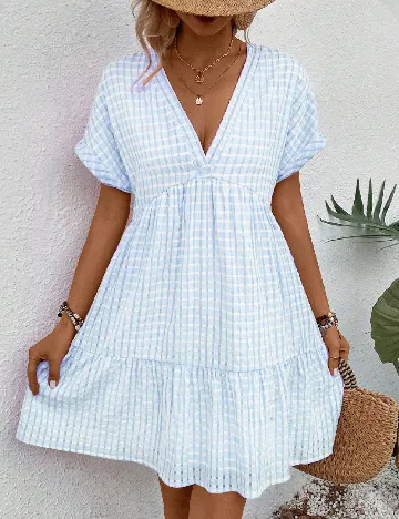 Rochie scurta SHEIN CURVE, albastru