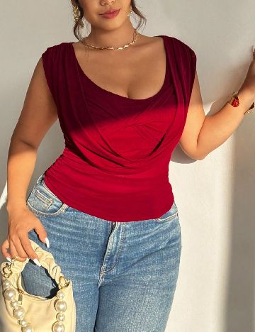 Top SHEIN CURVE, grena