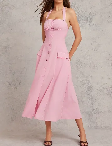Rochie medie L Amorae, roz