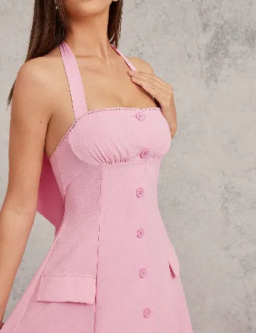 Rochie medie L Amorae, roz