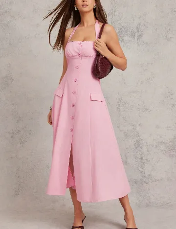 Rochie medie L Amorae, roz