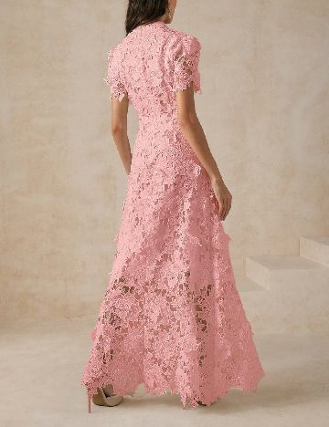 Rochie lunga Anewsta, roz