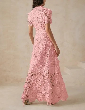 Rochie lunga Anewsta, roz