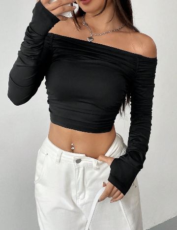 Top SHEIN, negru