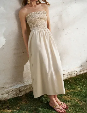 Rochie lunga SHEIN, crem