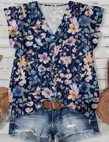 Bluza SHEIN CURVE, floral print