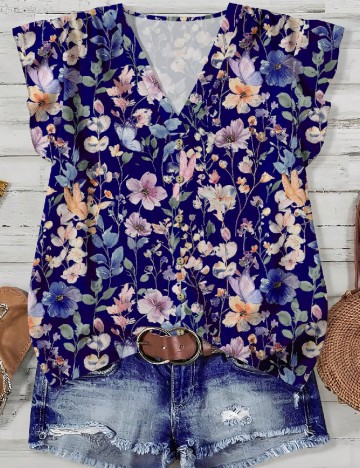 Bluza SHEIN CURVE, floral print