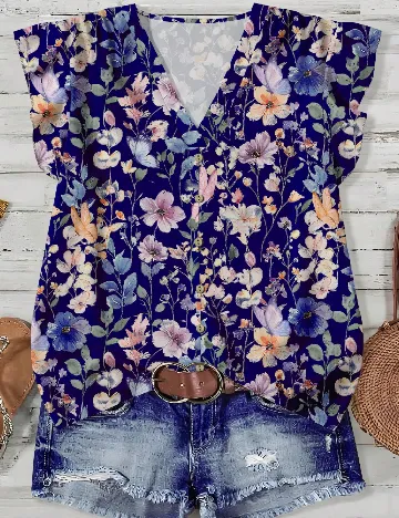 Bluza SHEIN CURVE, floral print