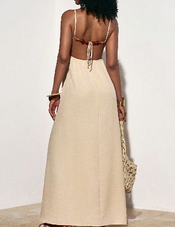 Rochie lunga SHEIN, crem