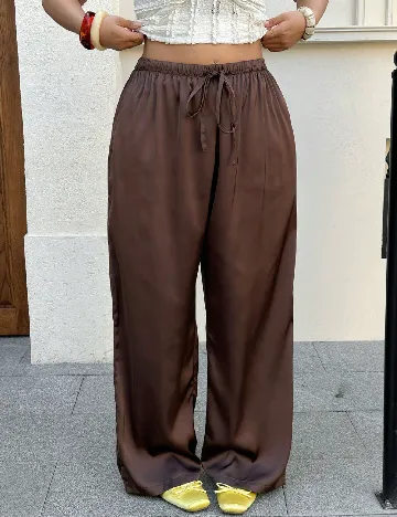 Pantaloni SHEIN CURVE, maro
