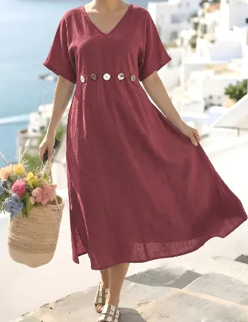 Rochie medie SHEIN CURVE, rosu