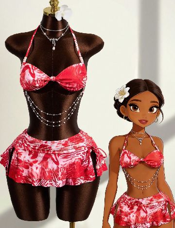 Costum de baie SHEIN, rosu