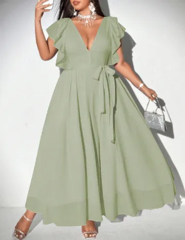 Rochie lunga SHEIN CURVE, verde