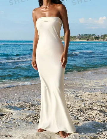 Rochie lunga SHEIN, ecru