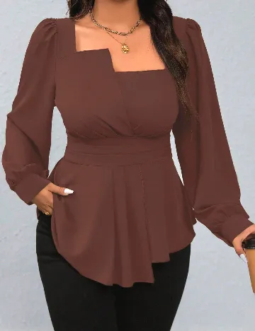 Bluza SHEIN CURVE, maro
