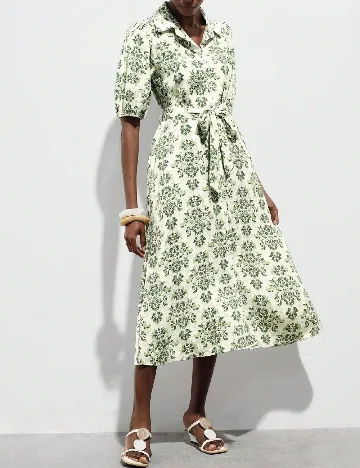 Rochie medie Aveloria, verde