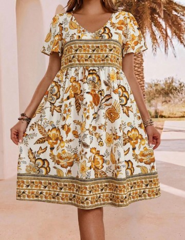 Rochie medie Emery Rose Curve, mix culori