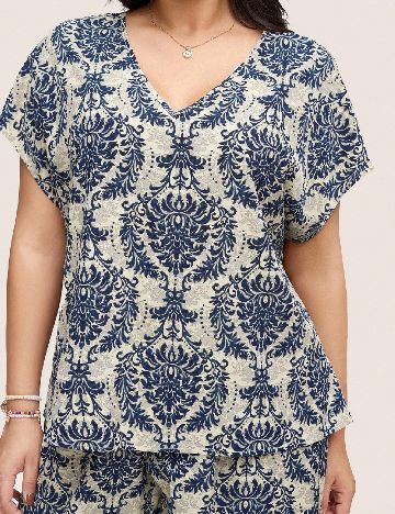Compleu Emery Rose Curve, bej/albastru
