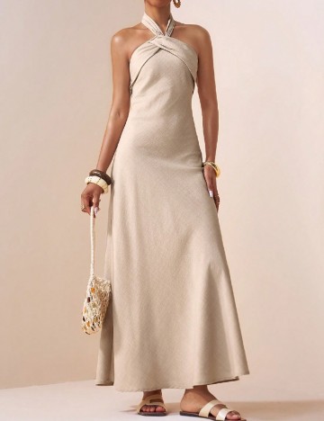 Rochie lunga SHEIN, crem