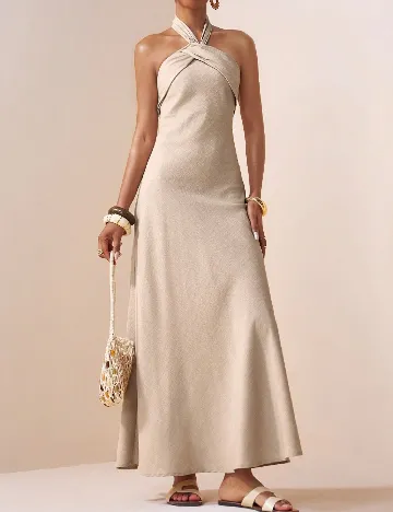 Rochie lunga SHEIN, crem