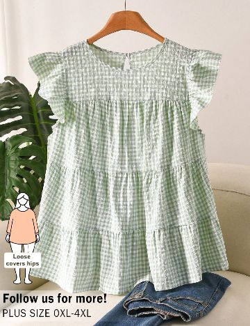 Bluza SHEIN CURVE, verde