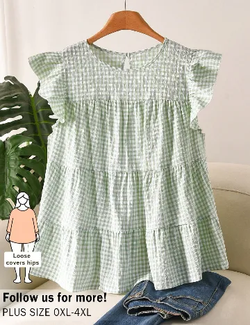 Bluza SHEIN CURVE, verde