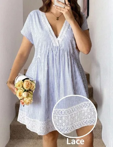 Rochie scurta SHEIN CURVE, albastru