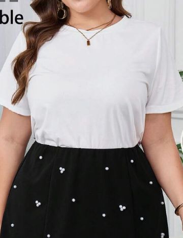 Tricou SHEIN CURVE, alb