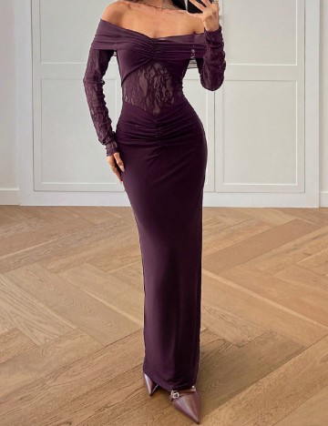 Rochie lunga SHEIN, pruna