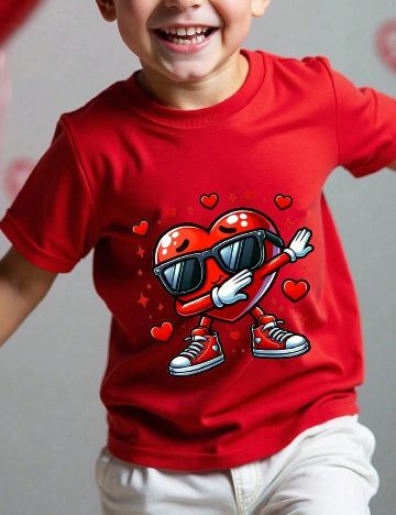 Tricou Shein Kids, rosu