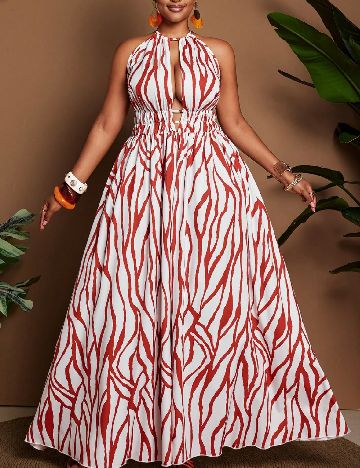 Rochie lunga SHEIN CURVE, alb