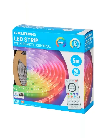 Bandă LED cu telecomandă Grundig, mix culori