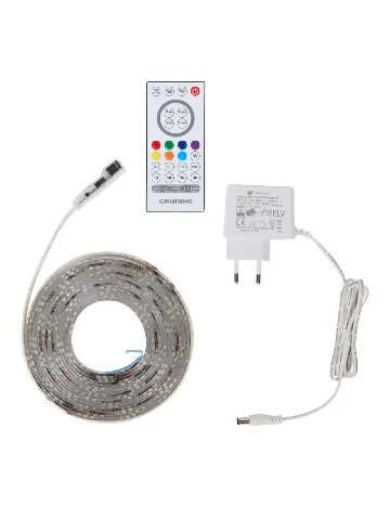 Bandă LED cu telecomandă Grundig, mix culori