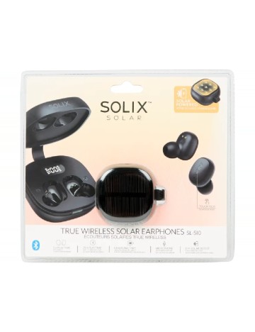 Căști in-ear fără fir solare Solix, negru