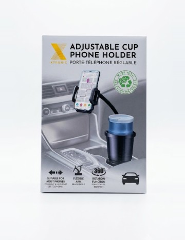 Suport telefon auto pentru suport pahar XTRONIC, negru