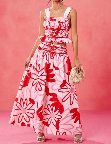 Top SHEIN, roz/rosu