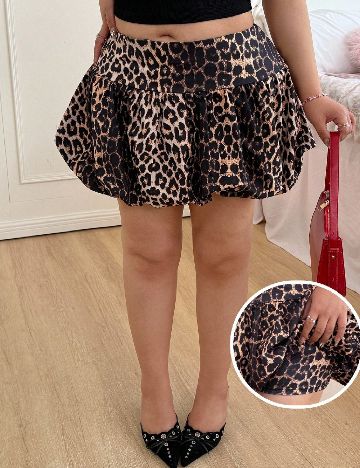 Fusta pantalon SHEIN CURVE, animal print